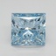 1.53 Ct. Fancy Vivid Blue Princess Lab Grown Diamond