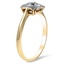 The Rachael Ring, smalltop view on a hand