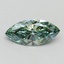 1.00 Ct. Fancy Vivid Green Marquise Lab Grown Diamond