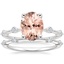 18KW Morganite Aimee Diamond Bridal Set, smalltop view