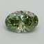 4.02 Ct. Fancy Vivid Green Oval Lab Grown Diamond
