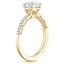 18K Yellow Gold Tacori Coastal Crescent Pavé Diamond Ring, smallside view
