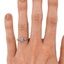The Janine Ring, smallzoomed in top view on a hand