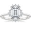 Platinum Cressida Halo Diamond Ring, smalltop view