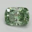 1.02 Ct. Fancy Vivid Pacific Green Cushion Lab Grown Diamond