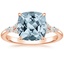14K Rose Gold Nadia Diamond Ring, smalltop view