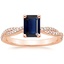 14K Rose Gold Petite Luxe Twisted Vine Diamond Ring (1/4 ct. tw.), smalltop view