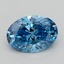 2.71 Ct. Fancy Vivid  Blue Oval Lab Grown Diamond