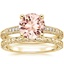 18KY Morganite Luxe Hudson Diamond Bridal Set, smalltop view