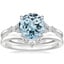 18KW Aquamarine Nadia Diamond Bridal Set, smalltop view
