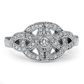 Custom Celtic Knot Diamond Ring