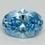2.20 Ct. Fancy Vivid Blue Oval Lab Grown Diamond