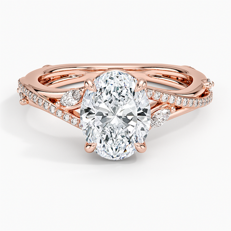 14K Rose Gold Begonia Vine Diamond Ring (1/4 ct. tw.)