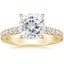 18K Yellow Gold Sienna Half Coverage Diamond Ring, smalltop view