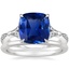 Platinum Zinnia Diamond Ring (1/3 ct. tw.) with Petite Comfort Fit Wedding Ring