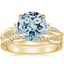 18KY Aquamarine Three Stone Petite Twisted Vine Diamond Bridal Set (1/2 ct. tw.), smalltop view