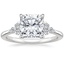 18K White Gold Melody Diamond Ring, smalltop view