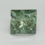 1.69 Ct. Fancy Vivid Green Princess Lab Grown Diamond
