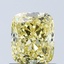 1.08 Ct. Fancy Intense Yellow Cushion Lab Grown Diamond