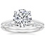 18K White Gold Petite Secret Halo Diamond Ring with Aimee Diamond Ring