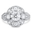 Custom Pierced Halo Diamond Ring