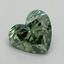 1.67 Ct. Fancy Vivid Green Heart Lab Grown Diamond