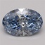 1.84 Ct. Fancy Vivid Blue Oval Lab Grown Diamond
