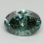 3.13 Ct. Fancy Vivid Pacific Green Oval Lab Grown Diamond