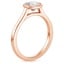 14K Rose Gold Luna 2mm Bezel Ring, smallside view
