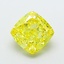 3.18 Ct. Fancy Vivid Yellow Cushion Lab Grown Diamond