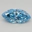 0.60 Ct. Fancy Vivid Blue Marquise Lab Grown Diamond