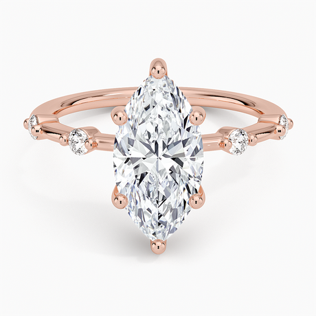 14K Rose Gold Aimee Hidden Halo Diamond Ring