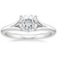 18K White Gold Reverie Solitaire Ring, smalltop view