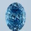 2.00 Ct. Fancy Vivid Blue Oval Lab Grown Diamond