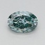 0.51 Ct. Fancy Intense Blue Green Oval Lab Grown Diamond