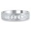 Custom Hammered Men's Channel Set Diamond Wedding Band