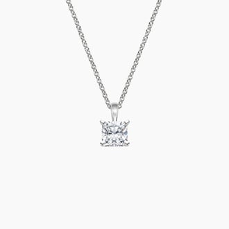 Single Bail Four Prong Pendant in Platinum