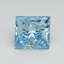 3.10 Ct. Fancy Vivid Blue Princess Lab Grown Diamond