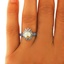 The Dvora Ring, smalltop view on a hand