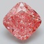 6.52 Ct. Fancy Vivid Pink Cushion Lab Grown Diamond