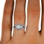 The Erryn Ring, smallzoomed in top view on a hand