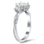 Twisted Shank Three Stone Diamond Ring, smallview