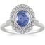 18K White Gold Alvadora Halo Diamond Ring, smalltop view