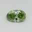 0.31 Ct. Fancy Vivid Green Oval Lab Grown Diamond