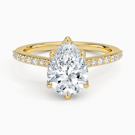 18K Yellow Gold Elodie Cathedral Diamond Ring