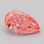 1.21 Ct. Fancy Vivid Pink Pear Lab Grown Diamond