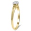 The Louise Ring, smalltop view on a hand