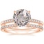 14K Rose Gold Petite Viviana Diamond Ring (1/6 ct. tw.) with Sia Diamond Ring (1/8 ct. tw.)