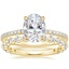 18K Yellow Gold Luxe Viviana Diamond Ring (1/3 ct. tw.) with Luxe Marseille Diamond Ring (1/2 ct. tw.)
