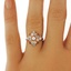 The Tabitha Ring, smalltop view on a hand